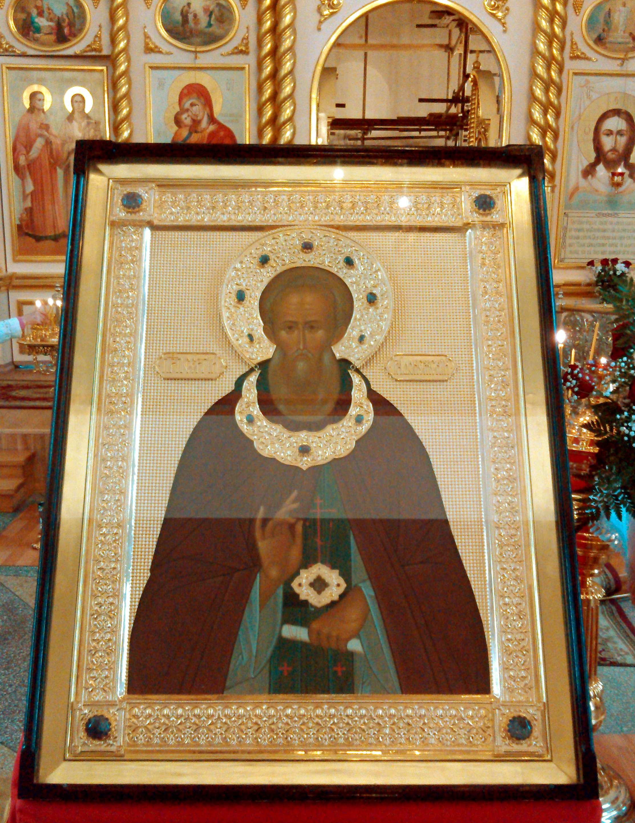 Икона Сергия Радонежского в храме
